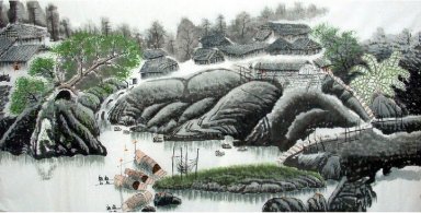 Air Township - Lukisan Cina