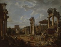 Een Capriccio van het Forum Romanum