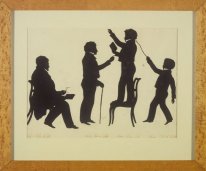 Cut Silhouette of Four Full Figures