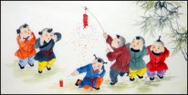 Niños - Pintura china