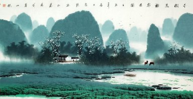Une campagne - Peinture chinoise
