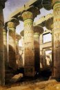 Arquitetura e arte do grande Templo de Karnak. Cidade de Theb