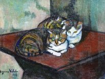 Zwei Katzen 1918