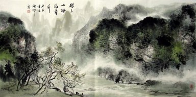 Waterval - Chinees schilderij