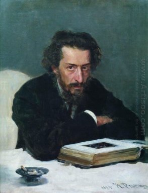 Portret van de componist en Journalist Pavel Iwanowitsch Blaramb