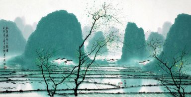 Landbouwgrond - Chinees schilderij