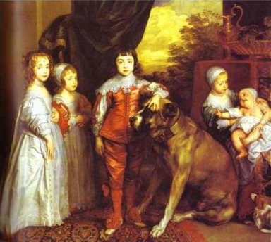 os cinco filhos mais velhos de Carlos I de 1637