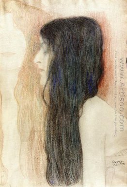 Girl Dengan Rambut Panjang, Dengan Sketsa Untuk \'\' Nude Veritas