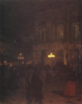 Teatro dell'Opera di Parigi di notte