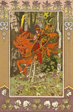 Red Rider Ilustração para a Fairy Tale Vasilisa The Beautiful