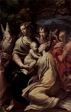 Vierge et l\'Enfant avec des saints