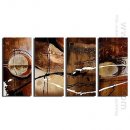 Hand-painted Abstract Oil Painting - Set of 4