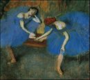 Twee dansers in blauw
