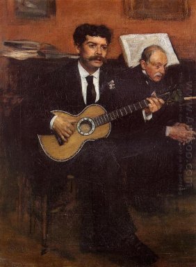 Ritratto di pagani lorenzo tenore spagnolo e Auguste Degas un