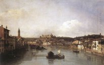 Veduta di Verona e il fiume Adige Dal Ponte Nuovo