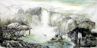 Village - peinture chinoise