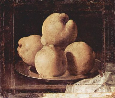 Naturaleza muerta con plato de Quince 1664