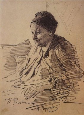 Portrait Of T S Repina Mutter des Künstlers 1879