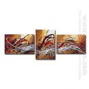 Hand-painted Abstract Oil Painting - Set of 3