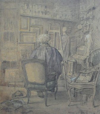 Corot In Het Atelier van Constante Dutilleux 1856