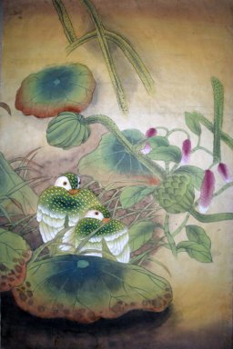 Oiseaux et fleurs - Peinture chinoise