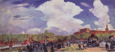 May Day Desfile Petrogrado el Campo de Marte 1920