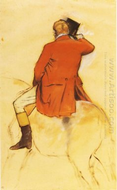 Ruiter in een rode jas 1868