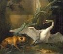 Swan Attacked by a Dog