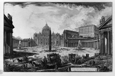 Visa av basilica Petersplatsen i Vatikanen