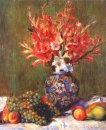 Ainda vida flores e frutas 1889