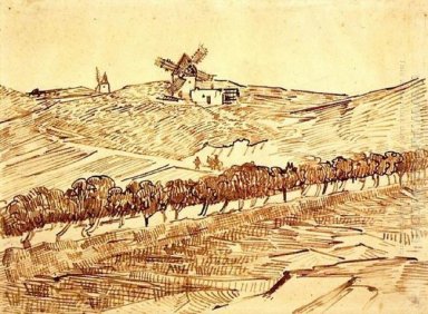 Landscape With Alphonse Daudet S Windmill 1888