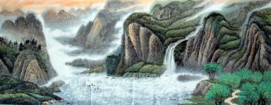 Bergen en water - Chinees schilderij