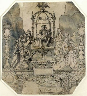 Apollo e os musas no Parnaso 1533