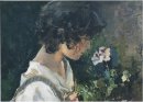 Italiaans Meisje met Bloemen 1886