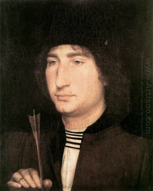 Retrato de um homem com uma seta 1480