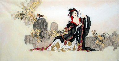 Belle dame - Peinture chinoise