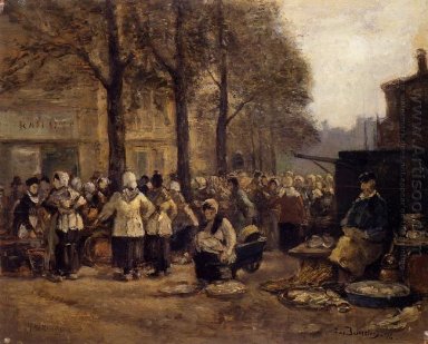 Le marché aux poissons de Rotterdam 1876
