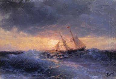 Zee Zonsondergang 1896