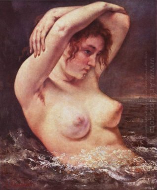 La mujer en las olas El bañista 1868