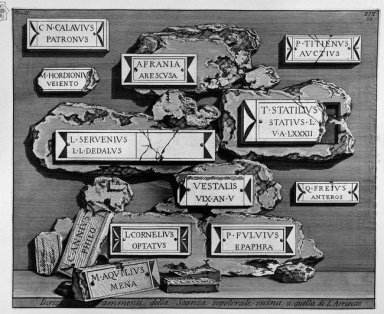 As antiguidades romanas T 2 Placa XVIX Inscrições e fragmentos