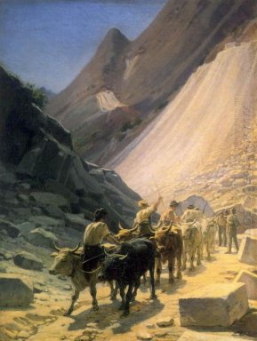 Der Transport von Marmor in Carrara