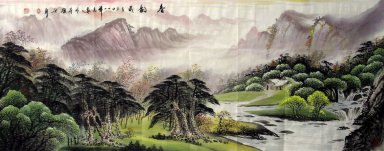 Montanhas, água - pintura chinesa