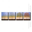 Hand-painted Oil Painting Landscape Landscape - Set of 4