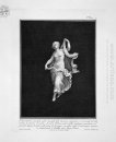 Metade Nu Dancer tomada de uma pintura da antiga Pompeia