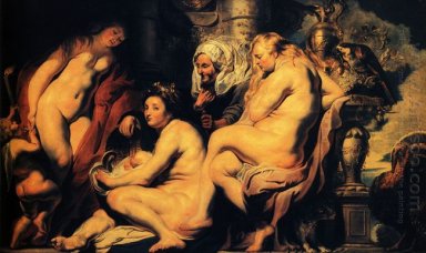 Las hijas de Cécrope Encontrar el niño Erictonio 1617