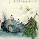 Pintura china - Birds-Flor