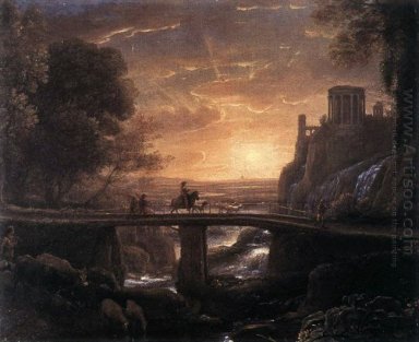 Paesaggio con una vista immaginaria di Tivoli 1642