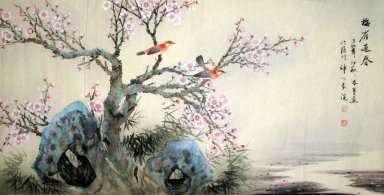 Pintura china - Plum-Birde