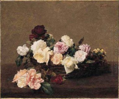 Un panier des roses 1890