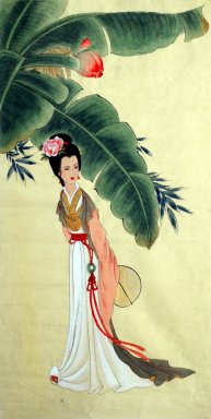 Красивая дама - китайской живописи